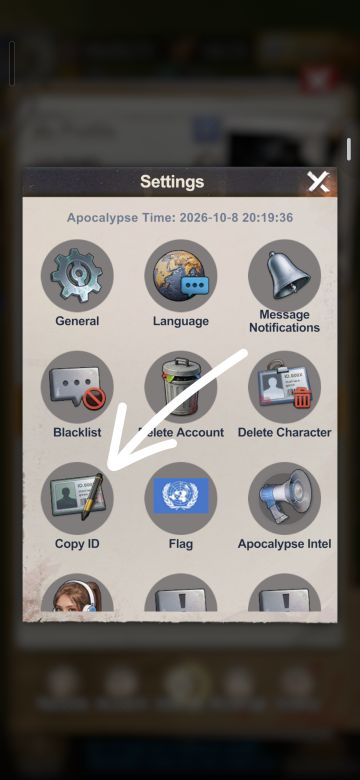 Tap Copy ID in Settings